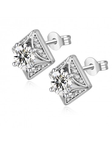 Moissanite Diamond Quatre Earrings