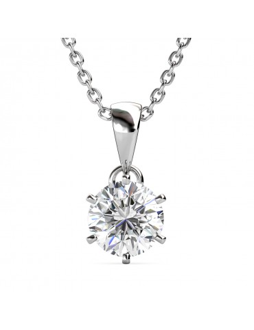 Moissanite Diamond Les Solitaire Pendant