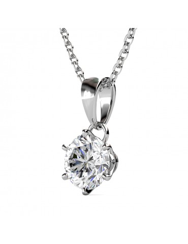 Moissanite Diamond Les Solitaire Pendant