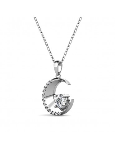 Moissanite Diamond La Lune Pendant