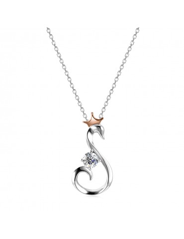 Moissanite Diamond Le Swan Pendant