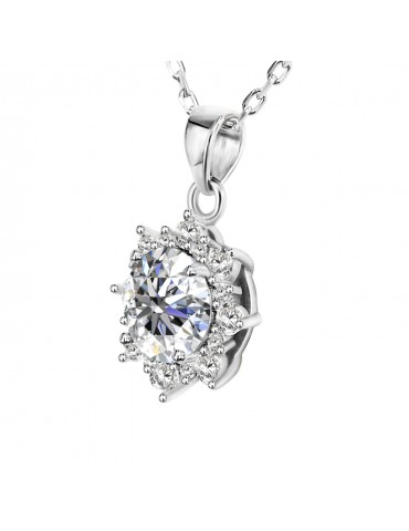 Moissanite Diamond Tournesol Pendant