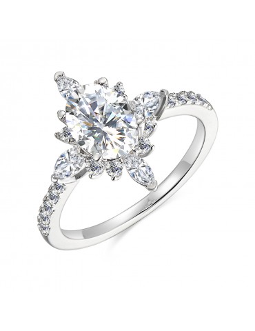 Moissanite Diamond Lustré Ring