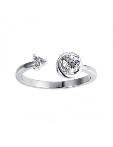 Moissanite Diamond La Flèche Ring