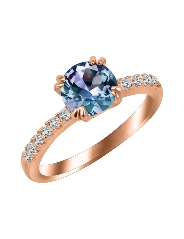 Clasic Solitaire Alexandrite Ring